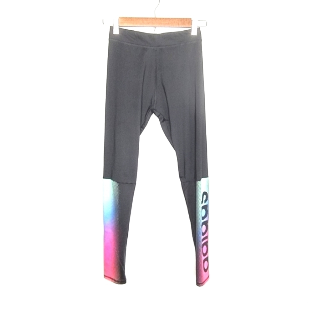 Adidas Girls Large Active Running Athletic Logo Leggings